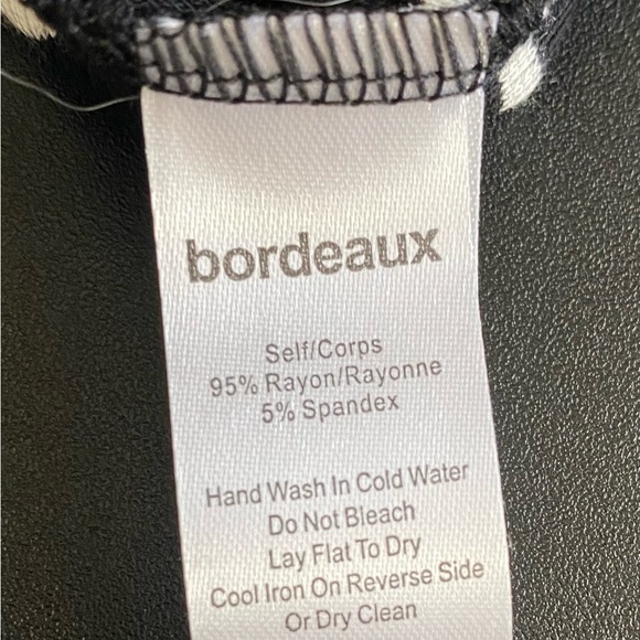 Anthropologie Bordeaux Black & White Skirt Stripes Size XS - Picture 6 of 6